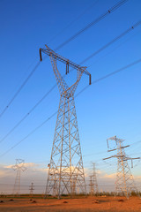 high voltage electric power steel tower