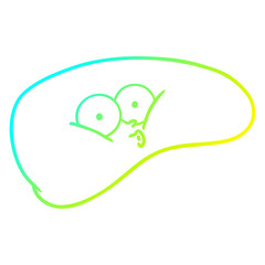 cold gradient line drawing cartoon liver