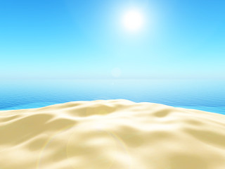 Fototapeta na wymiar 3D beach landscape