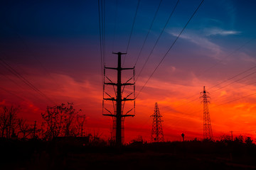 Fototapeta premium Electric power tower