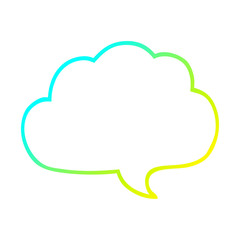 cold gradient line drawing cartoon