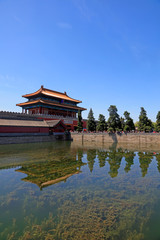 watchtower scenery in the Imperial Palace, Beijing, China