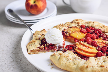Open fruit pie.