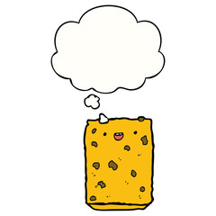 cartoon biscuit and thought bubble