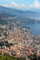 Fototapeta na wymiar Aerial view of Monaco