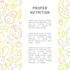 Obraz premium Placard with proper nutrition information and food elements
