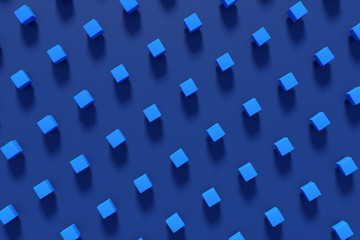 Abstract 3d illustration of geometric shapes. Modern background, motion design of cubes for poster, cover, branding, banner, placard.