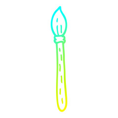 cold gradient line drawing cartoon paintbrush