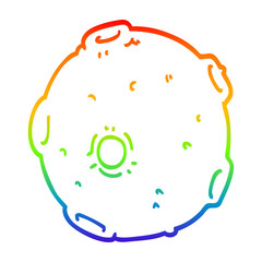 rainbow gradient line drawing cartoon moon