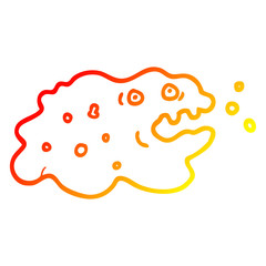 warm gradient line drawing cartoon germ