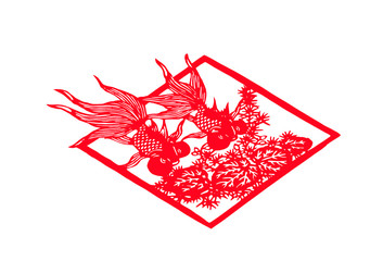 traditional Chinese paper-cut works