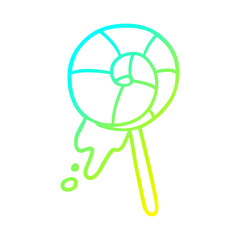 cold gradient line drawing traditional lollipop