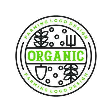 Nature leaf logo organic farm simple minimalist