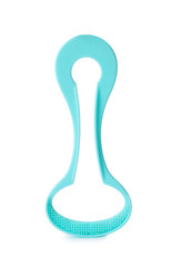 New tongue cleaner for oral care on white background