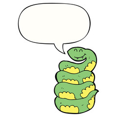 cartoon snake and speech bubble