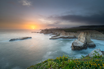 Sunset at Coast Dairies State Park in California, USA