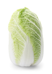 Fototapeta premium Fresh ripe napa cabbage isolated on white