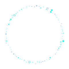Blue, cyan, turquoise glitter stars confetti