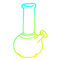 cold gradient line drawing cartoon bong