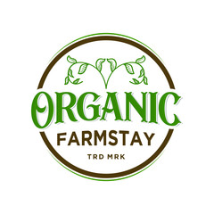 Nature leaf logo organic farm simple minimalist