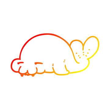 recommend clip art: warm gradient line drawing cartoon seal