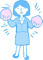 Pop Illustration of a Business woman face and pose