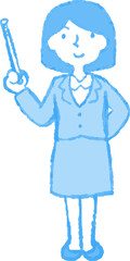 Pop Illustration of a Business woman face and pose