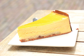 Fresh mango peach mousse confectionery