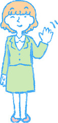 Pop Illustration of a Business woman face and pose