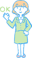 Pop Illustration of a Business woman face and pose