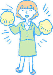 Pop Illustration of a Business woman face and pose