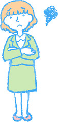 Pop Illustration of a Business woman face and pose