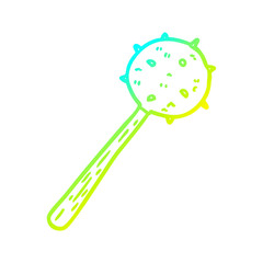 cold gradient line drawing medieval mace weapon