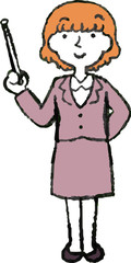 Illustration of a Business woman face and pose