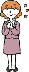 Illustration of a Business woman face and pose