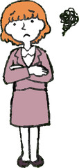 Illustration of a Business woman face and pose