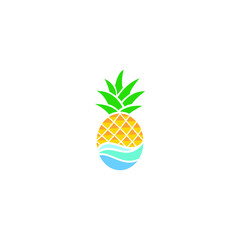 logo pineapple vector