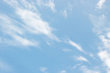 Blue sky with white could