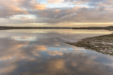 River Waterscape and Cloud Reflections