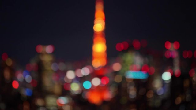 東京の夜景（アウトフォーカス）