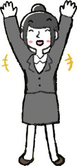 Illustration of a job-hunting girl student face and pose