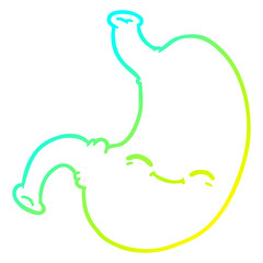 cold gradient line drawing cartoon stomach