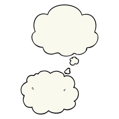 cartoon cloud and thought bubble