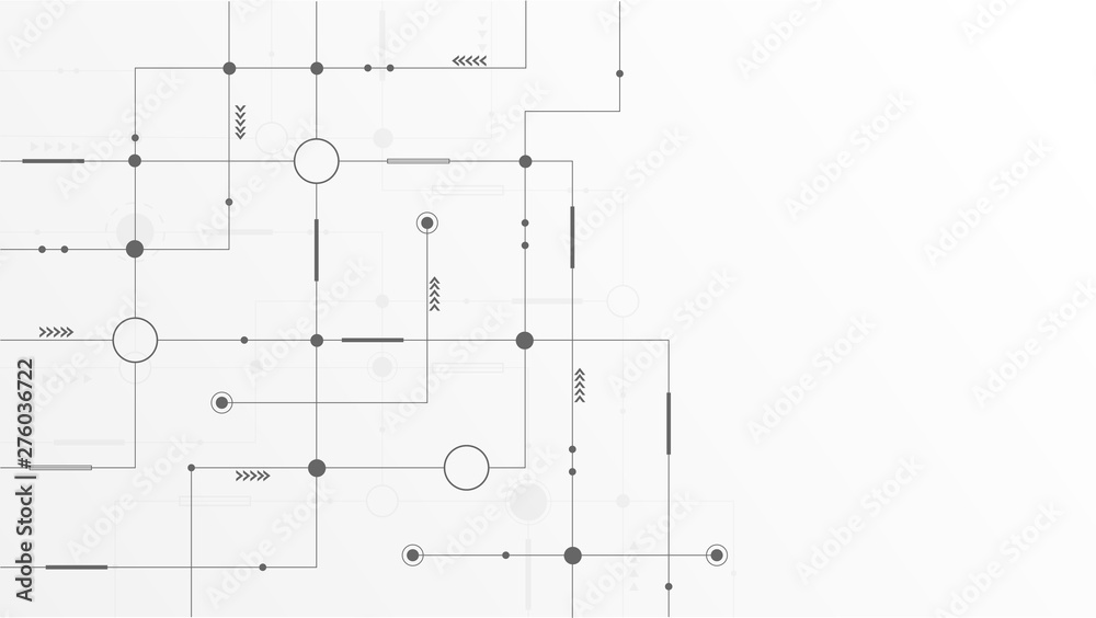 Poster Abstract geometric connect lines and dots.Simple technology graphic background.Illustration Vector design Network and Connection concept.