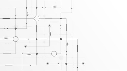 Abstract geometric connect lines and dots.Simple technology graphic background.Illustration Vector design Network and Connection concept.