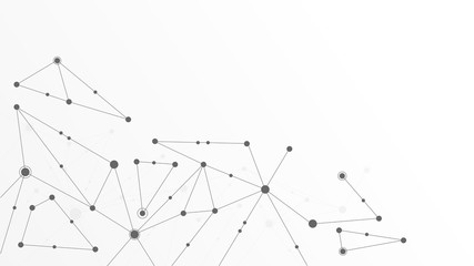 Abstract geometric connect lines and dots.Simple technology graphic background.Illustration Vector design Network and Connection concept.