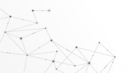 Abstract geometric connect lines and dots.Simple technology graphic background.Illustration Vector design Network and Connection concept.