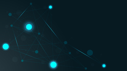 Abstract geometric connect lines and dots.Simple technology graphic background.Illustration Vector design Network and Connection concept.