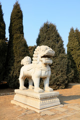 Stone lions in ancient China