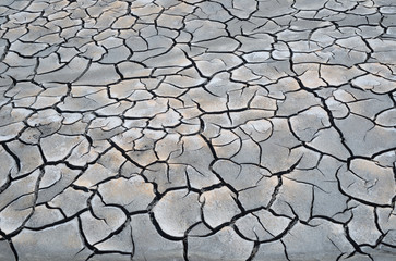 The cracked ground, Ground in drought, Soil texture and dry mud, Dry land.